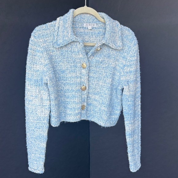 J.Crew Textured cropped lady jacket in space-dyed yarn - Picture 2 of 5